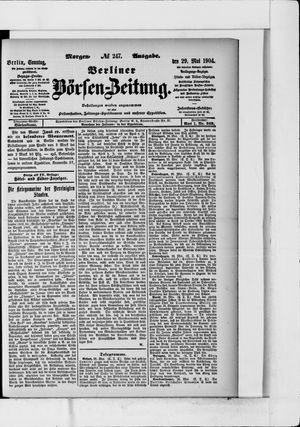 Berliner Börsen-Zeitung vom 29.05.1904