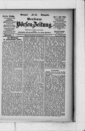 Berliner Börsen-Zeitung vom 07.06.1904