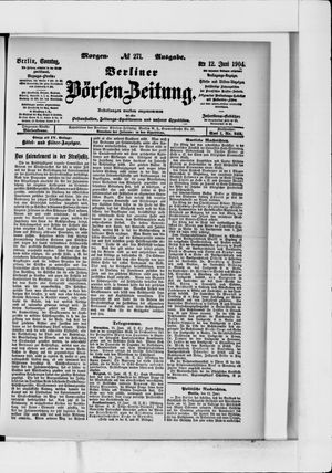Berliner Börsen-Zeitung vom 12.06.1904