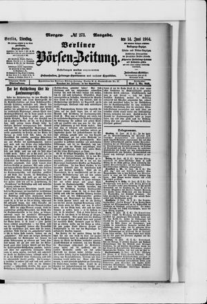 Berliner Börsen-Zeitung vom 14.06.1904