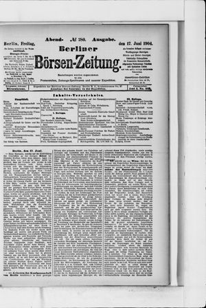 Berliner Börsen-Zeitung vom 17.06.1904