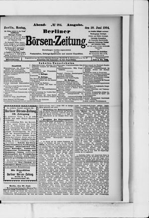 Berliner Börsen-Zeitung vom 20.06.1904