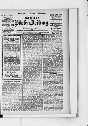 Berliner Börsen-Zeitung vom 21.06.1904