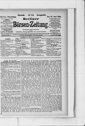 Berliner Börsen-Zeitung vom 23.06.1904