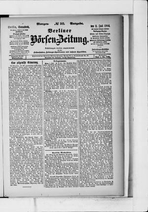 Berliner Börsen-Zeitung vom 02.07.1904