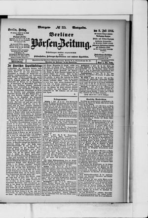 Berliner Börsen-Zeitung vom 08.07.1904