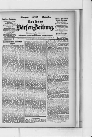 Berliner Börsen-Zeitung vom 09.07.1904