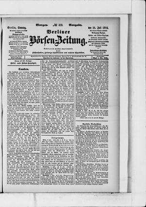 Berliner Börsen-Zeitung vom 10.07.1904