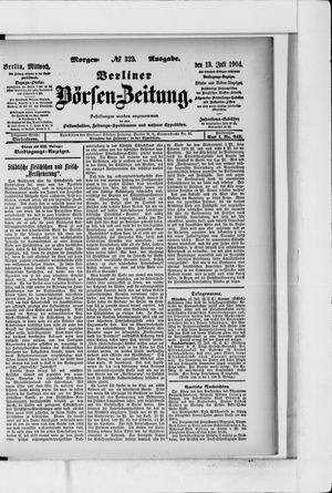 Berliner Börsen-Zeitung vom 13.07.1904