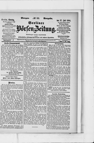 Berliner Börsen-Zeitung vom 17.07.1904