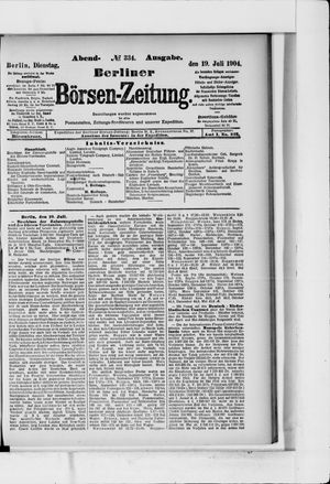 Berliner Börsen-Zeitung vom 19.07.1904