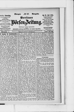 Berliner Börsen-Zeitung vom 21.07.1904