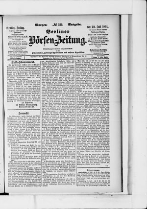 Berliner Börsen-Zeitung vom 22.07.1904