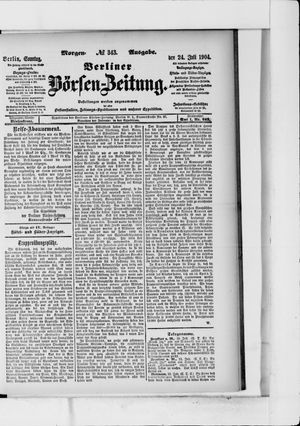 Berliner Börsen-Zeitung vom 24.07.1904