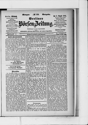 Berliner Börsen-Zeitung vom 03.08.1904