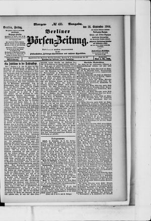 Berliner Börsen-Zeitung vom 16.09.1904