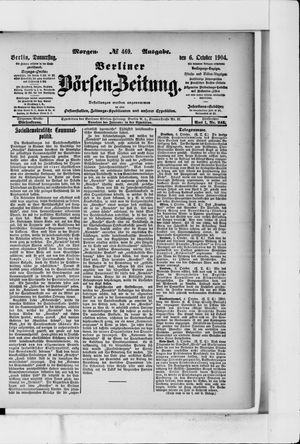 Berliner Börsen-Zeitung vom 06.10.1904