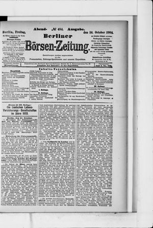 Berliner Börsen-Zeitung vom 14.10.1904