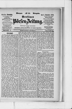 Berliner Börsen-Zeitung vom 05.11.1904