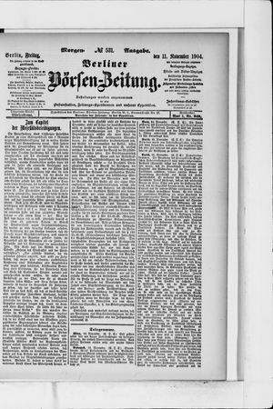 Berliner Börsen-Zeitung on Nov 11, 1904
