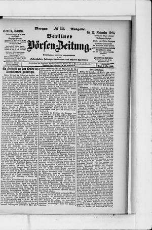 Berliner Börsen-Zeitung vom 13.11.1904