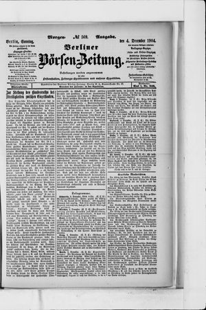 Berliner Börsen-Zeitung vom 04.12.1904