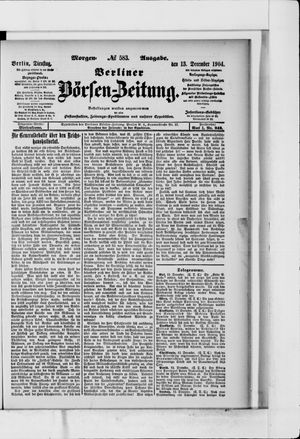 Berliner Börsen-Zeitung vom 13.12.1904