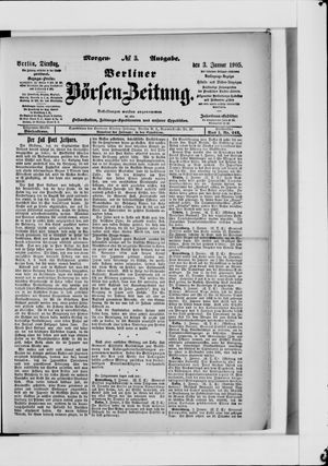 Berliner Börsen-Zeitung vom 03.01.1905
