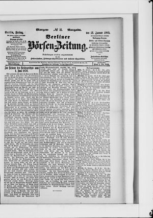 Berliner Börsen-Zeitung vom 13.01.1905