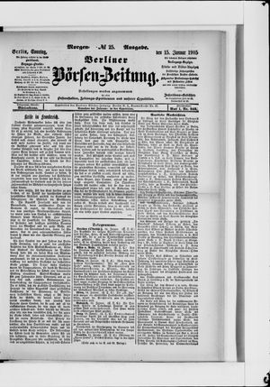 Berliner Börsen-Zeitung vom 15.01.1905