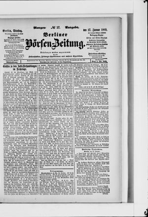 Berliner Börsen-Zeitung vom 17.01.1905