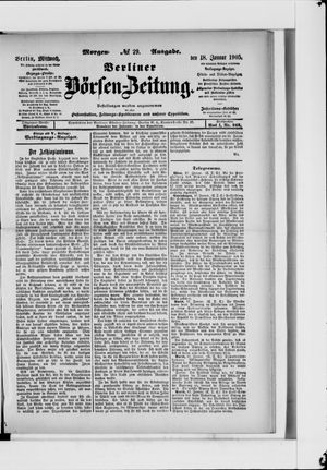 Berliner Börsen-Zeitung vom 18.01.1905