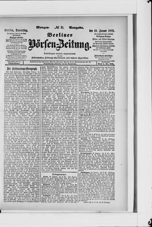 Berliner Börsen-Zeitung vom 19.01.1905