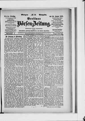 Berliner Börsen-Zeitung vom 24.01.1905