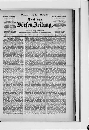 Berliner Börsen-Zeitung vom 31.01.1905