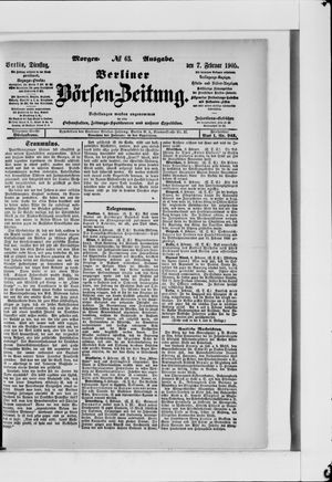 Berliner Börsen-Zeitung vom 07.02.1905