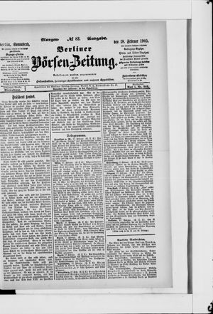 Berliner Börsen-Zeitung on Feb 18, 1905