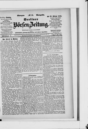 Berliner Börsen-Zeitung vom 19.02.1905