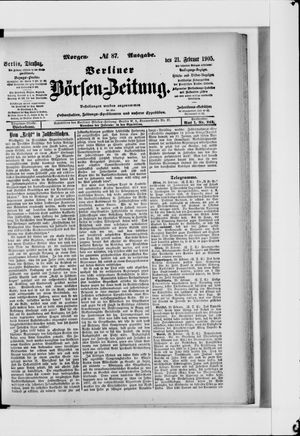 Berliner Börsen-Zeitung vom 21.02.1905