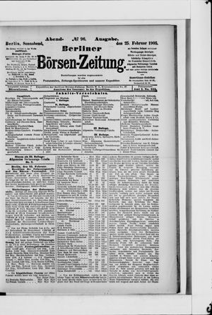 Berliner Börsen-Zeitung vom 25.02.1905
