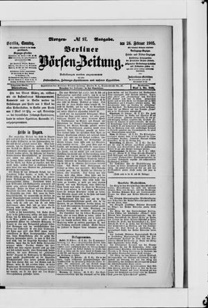 Berliner Börsen-Zeitung vom 26.02.1905