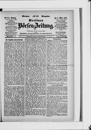 Berliner Börsen-Zeitung vom 05.03.1905