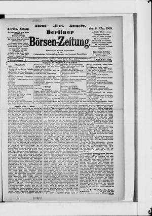 Berliner Börsen-Zeitung vom 06.03.1905