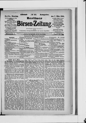 Berliner Börsen-Zeitung vom 07.03.1905