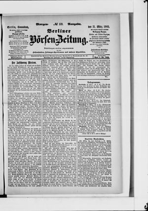 Berliner Börsen-Zeitung vom 11.03.1905