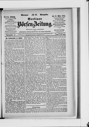 Berliner Börsen-Zeitung vom 12.03.1905