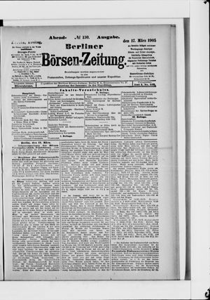 Berliner Börsen-Zeitung vom 17.03.1905