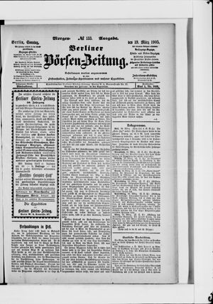 Berliner Börsen-Zeitung vom 19.03.1905