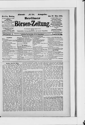 Berliner Börsen-Zeitung vom 20.03.1905
