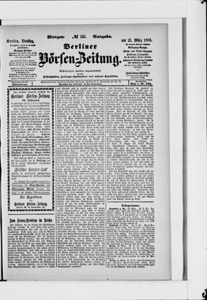 Berliner Börsen-Zeitung vom 21.03.1905